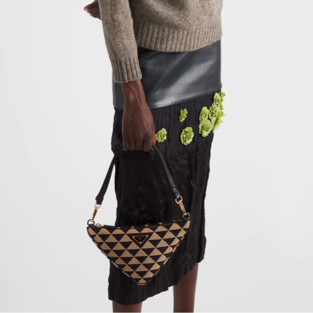 Prada Symbole leather and fabric mini bag - Picture 4 of 17